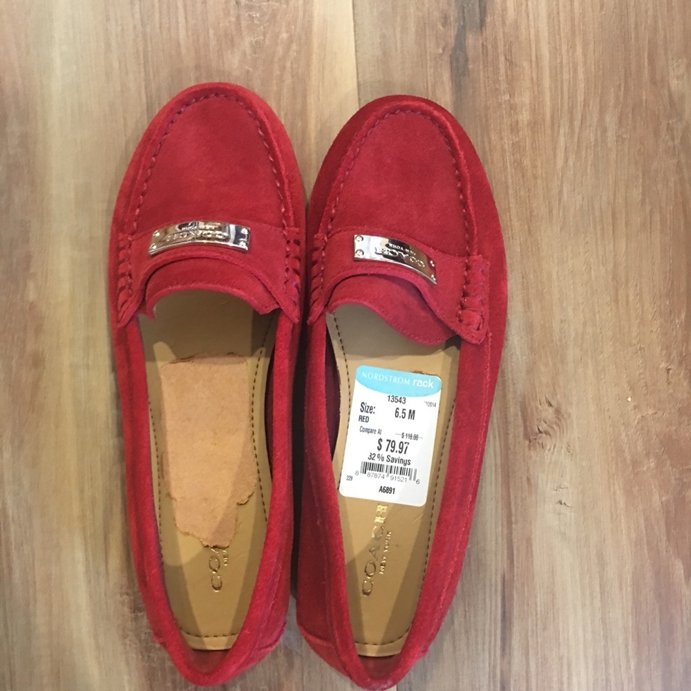 Coach suede loafers
